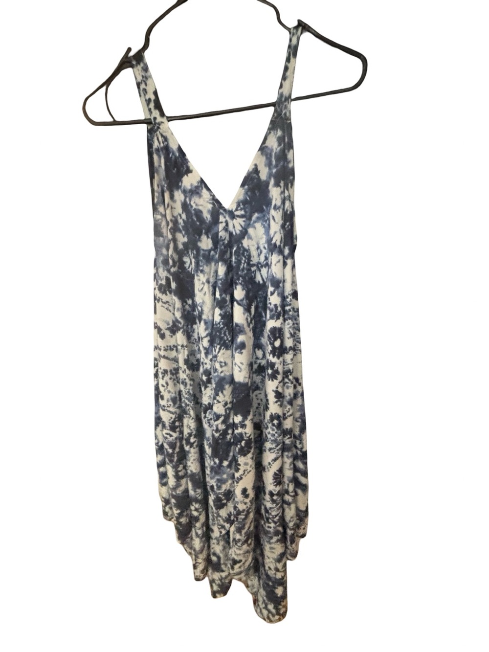 Japna Tie-Dye V-Neck Wide Leg Lagenlook Resort Jumpsuit
